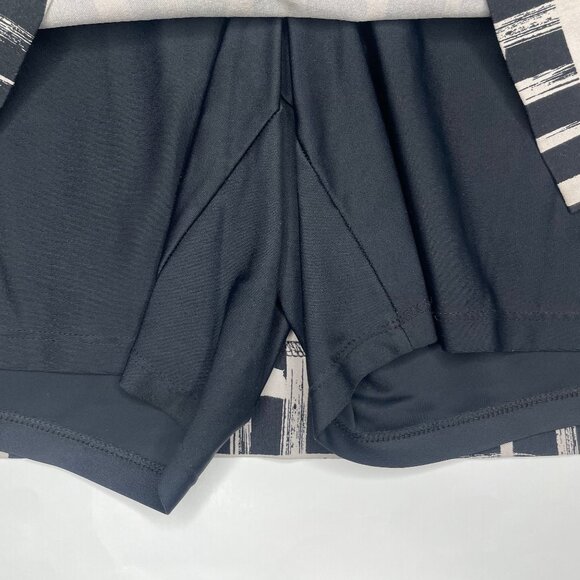 S.C. & Co. Women's Black Ivory Abstract Tummy Control Pocket Skort Skirt Sz XL - Picture 8 of 11